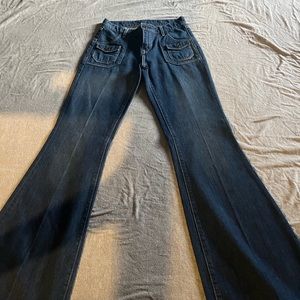 Levi’s extra flare long jeans.